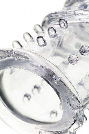 Прозрачная насадка на фаллос с закрытой головкой