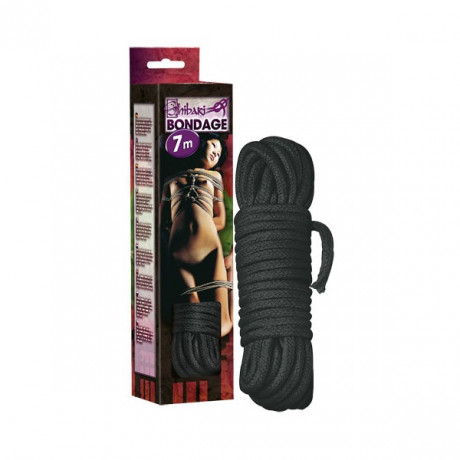 Черная веревка для связывания BONDAGE