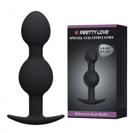 Рельефная анальная пробка со смещенным центром тяжести Baile