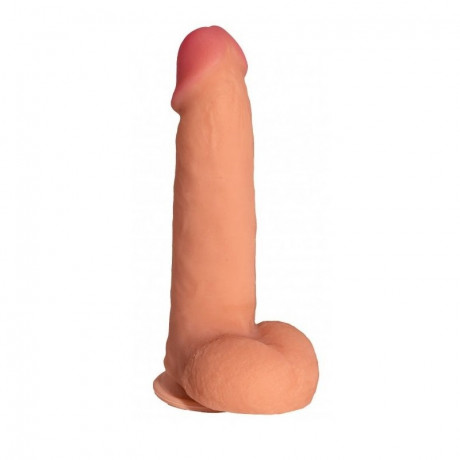 Сверх реалистичный фаллос с мошонкой из киберкожи номер 72 DD