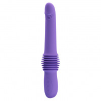 Силиконовый перезаряжаемый вибратор с поступательными движениями Pazuzu