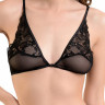 Черный кружевной бралетт с застежкой спереди Odette