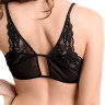 Черный кружевной бралетт с застежкой спереди Odette