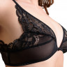 Черный кружевной бралетт с застежкой спереди Odette