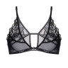 Черный кружевной бралетт с застежкой спереди Odette