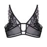 Черный кружевной бралетт с застежкой спереди Odette