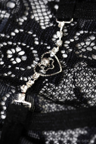 Микро трусики из кружева с цветочным орнаментом и стразами Joli Lillian