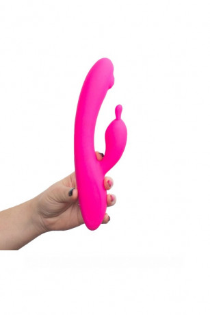 Вибратор с двумя функциональными отростками Pimple