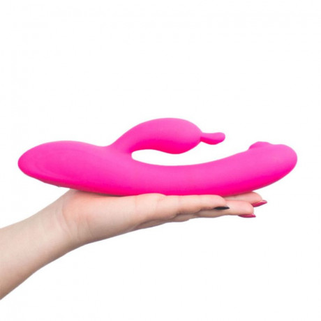 Вибратор с двумя функциональными отростками Pimple