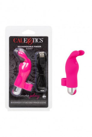 Силиконовая вибро-насадка на палец с 10 функциями вибрации Finger Bunny