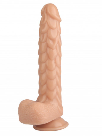 Оригинальный фаллоимитатор на присоске с мошонкой