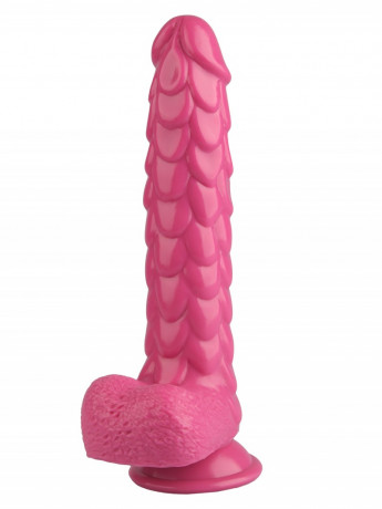 Оригинальный фаллоимитатор на присоске с мошонкой