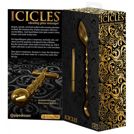 Вибрационный анальный стимулятор Icicles Gold Edition G07