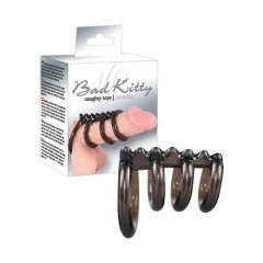 Насадка на пенис 4 кольца с подхватом мошонки Penis-Hodenring 4er