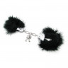 Наручники металлические Feather Love Cuffs с пухом черные