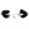 Наручники металлические Feather Love Cuffs с пухом черные