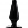 Анальная пробка из черного стекла с гладкой поверхностью Sexus Glass