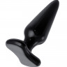 Анальная пробка из черного стекла с гладкой поверхностью Sexus Glass