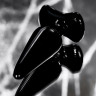 Анальная пробка из черного стекла с гладкой поверхностью Sexus Glass