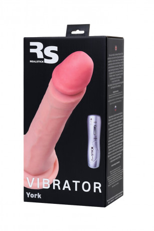 Телесный вибратор с мощной присоской и 7 режимами вибрации RealStick Elite Vibro