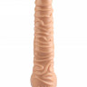 Фаллоимитатор из эластичного материала с ребристой поверхностью