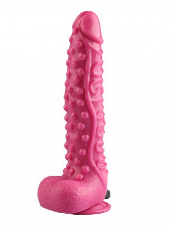 Фаллоимитатор из эластичного материала с ребристой поверхностью