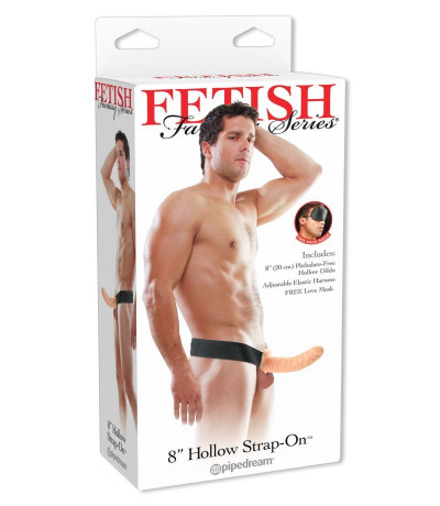 Мужской полый страпон на ремнях 8 Hollow Strap On
