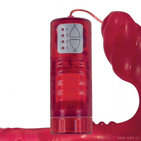 Безремневой вагинальный страпон с вибратором