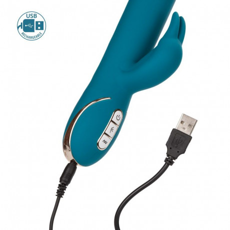 Перезарежаемый вибромассажер кролик с функцией манящее движение Signature Rocking G Rabbit