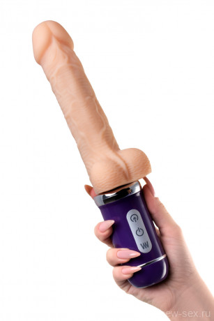 Реалистичный телесный вибромассажер с функционалом компактной секс-машины Ailighter Telescopic lover 2