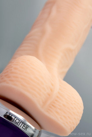 Реалистичный телесный вибромассажер с функционалом компактной секс-машины Ailighter Telescopic lover 2