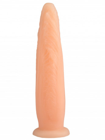 Анальный стимулятор с дизайнерским рельефом на присоске