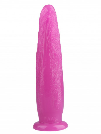 Анальный стимулятор с дизайнерским рельефом на присоске