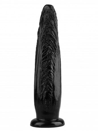 Анальный стимулятор с дизайнерским рельефом на присоске