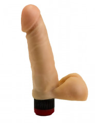 Реалистичный гелевый вибратор с регулированием скоростей в основании