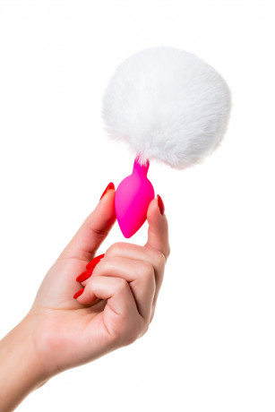 Миниатюрная силиконовая пробка с пушистым хвостиком Sweet bunny