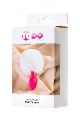 Миниатюрная силиконовая пробка с пушистым хвостиком Sweet bunny
