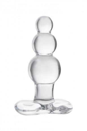 Стеклянная анальная втулка с тройным увеличением диаметра Sexus Glass