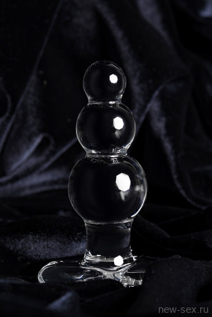 Стеклянная анальная втулка с тройным увеличением диаметра Sexus Glass