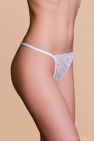 Трусики стринги с классическим кружевом и яркими стразами сзади Joli Belinda