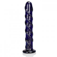 Стимулятор из стекла цвета индиго SWIRL INDIGO
