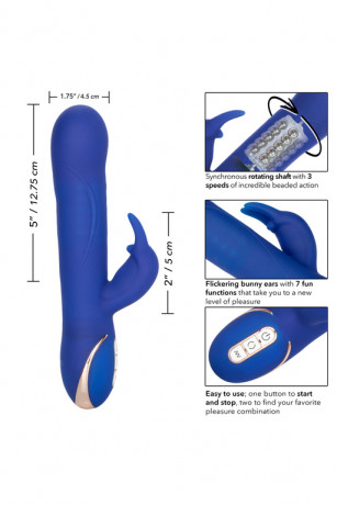 Перезарежаемый вибромассажер кролик с функцией ротации Signature Rotating Beaded Rabbit