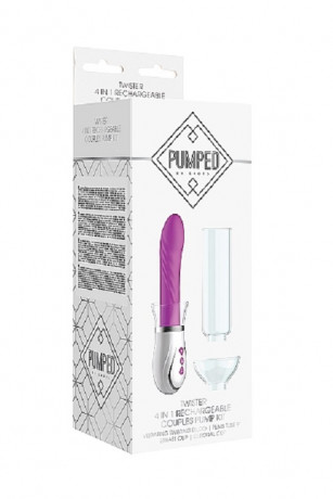 Набор с вибромассажером из 4 предметов в функцией вакуума 4 в 1 Rechargeable Couples Pump Kit