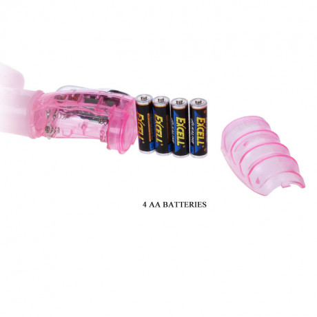 Вибромассажер со стимулятором клитора и вращающейся головкой