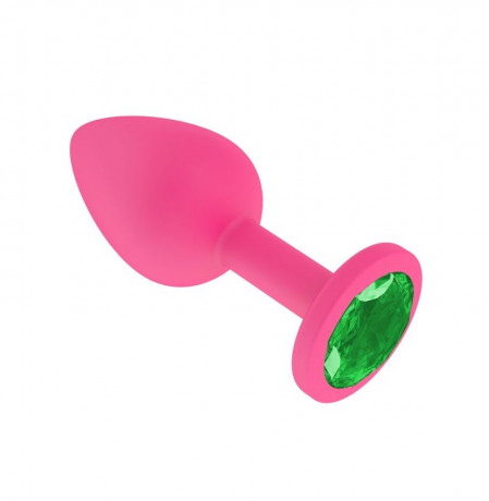 Маленькая силиконовая анальная пробка с кристаллом ДД