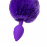Миниатюрная фиолетовая пробка с хвостиком Sweet bunny