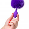 Миниатюрная фиолетовая пробка с хвостиком Sweet bunny