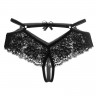Трусики из черного эластичного кружева Agnes