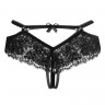 Трусики из черного эластичного кружева Agnes