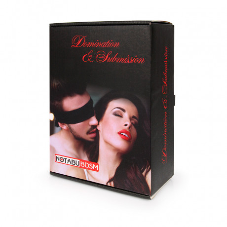 Стильный БДСМ набор из 9 предметов черного цвета